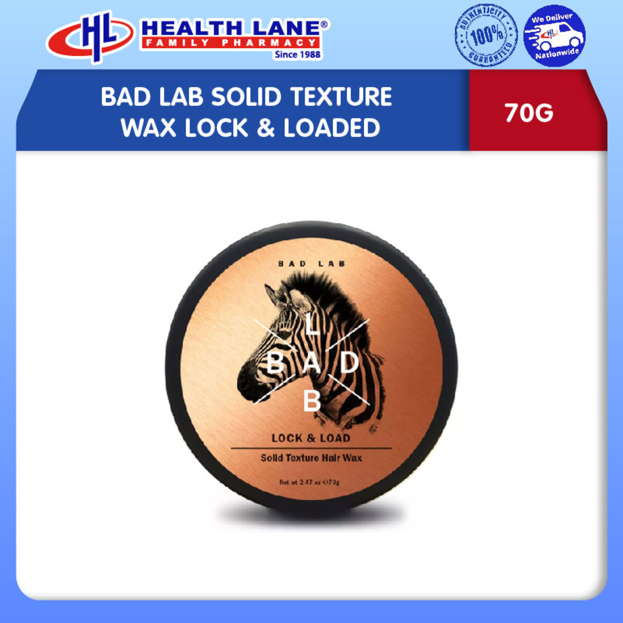 BAD LAB SOLID TEXTURE WAX LOCK & LOADED (70G)